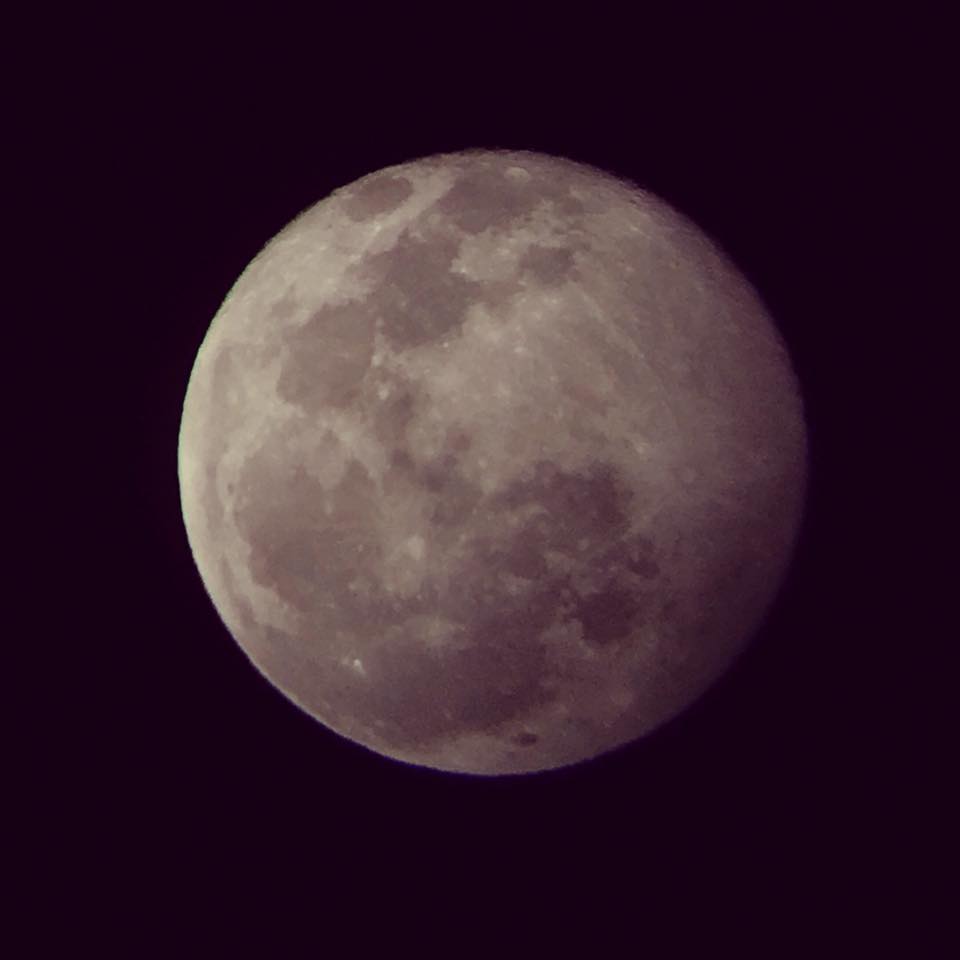Strawberry solstice moon by Cait 6-20-2016